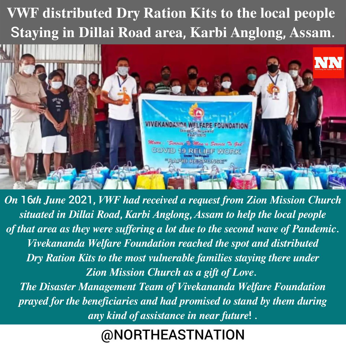 NE24X7's tweet photo. 𝐕𝐖𝐅 𝐝𝐢𝐬𝐭𝐫𝐢𝐛𝐮𝐭𝐞𝐝 𝐃𝐫𝐲 𝐑𝐚𝐭𝐢𝐨𝐧 𝐊𝐢𝐭𝐬 𝐭𝐨 𝐭𝐡𝐞 𝐥𝐨𝐜𝐚𝐥 𝐩𝐞𝐨𝐩𝐥𝐞 𝐬𝐭𝐚𝐲𝐢𝐧𝐠 𝐢𝐧 𝐃𝐢𝐥𝐥𝐚𝐢 𝐑𝐨𝐚𝐝 𝐚𝐫𝐞𝐚, 𝐊𝐚𝐫𝐛𝐢 𝐀𝐧𝐠𝐥𝐨𝐧𝐠, 𝐀𝐬𝐬𝐚𝐦. https://t.co/YLSSUdMNs0