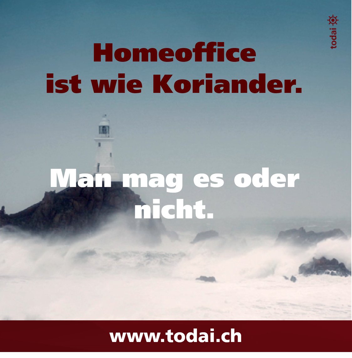 Homeoffice ist wie Koriander.
Wer das Homeoffice mag, will in Zukunft nicht wieder fünf Tage im Office arbeiten. 
Der Trend geht hin zu 60/40, d.h. 3 Tage Office, 2 Tage zu Hause. 
#homeoffice #Führung #leadership #kmu #wiederaufkurs #mittodaiaufkurs #businesslotsen