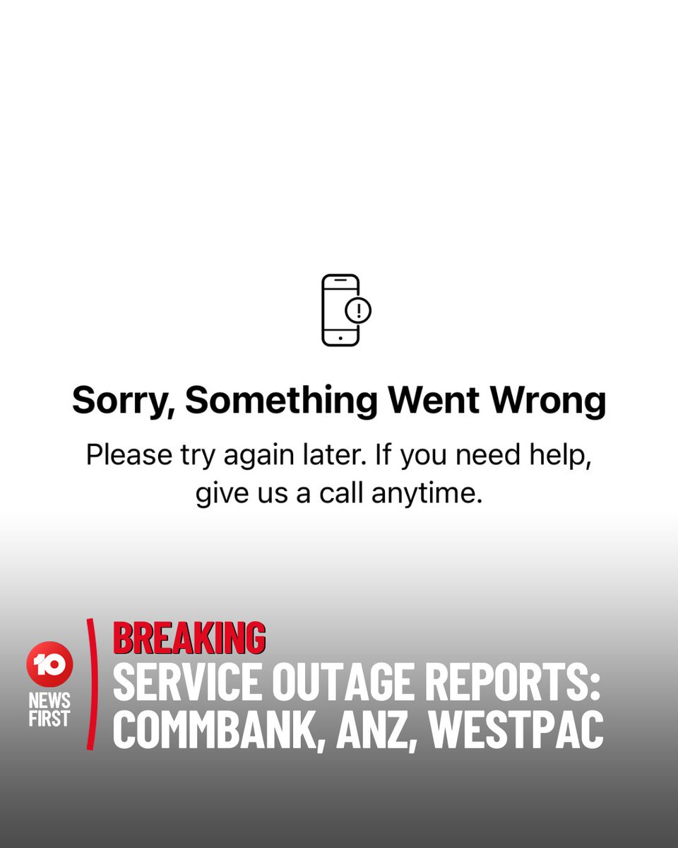 #BREAKING: Commonwealth Bank, ANZ, Westpac, and St George customers are reporting service outages for online banking and their apps. 

Customers are saying that they are unable to log in or that the login service times out before they can access their accounts.