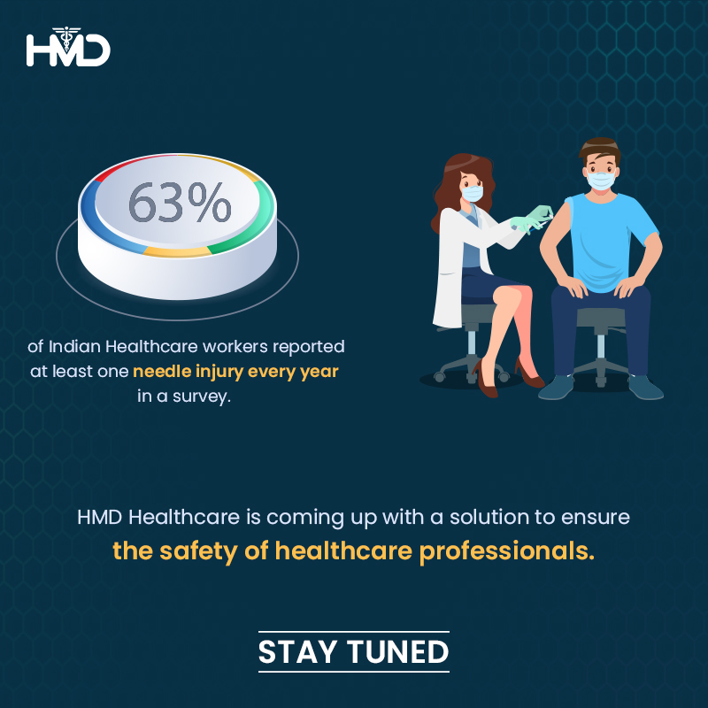 hmdhealthcare's tweet photo. #Needlestickinjuries are common among #healthcareworkers that can lead to #fatalinfections. Considering this, #HMD is coming up with an effective way to ensure the safety of healthcare workers. Can you guess what it is?
#StayTuned for more details.
#UnsafeInjection #NeedlePricks https://t.co/GP0FHMNeNK