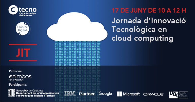 dmarcop's tweet photo. Avui a les 10 h participo en la #JITcloud de @CTecno i @Cluster_Digital 

Segueix la jornada en directe:
🔗 https://t.co/bRnLyGbz6B https://t.co/TLaW34SnNS