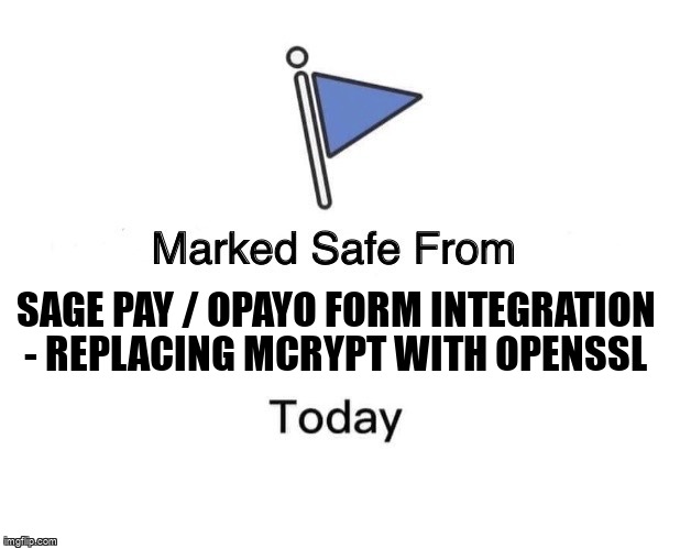 overflow_meme's tweet image. Sage Pay / Opayo Form integration - replacing mcrypt with openssl stackoverflow.com/questions/6798… #mcrypt #php #openssl #opayo