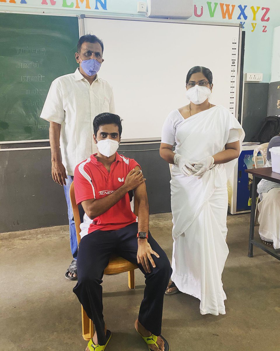 sathiyantt's tweet photo. Fully Vaccinated๐๐
Got my second dose of Covishield vaccine today ๐๐
#sathiyantt #fullyvaccinated #tabletennis #sports #onpriority #tokyoolympics #getvaccinated๐ #staysafe https://t.co/nggK3amfgp