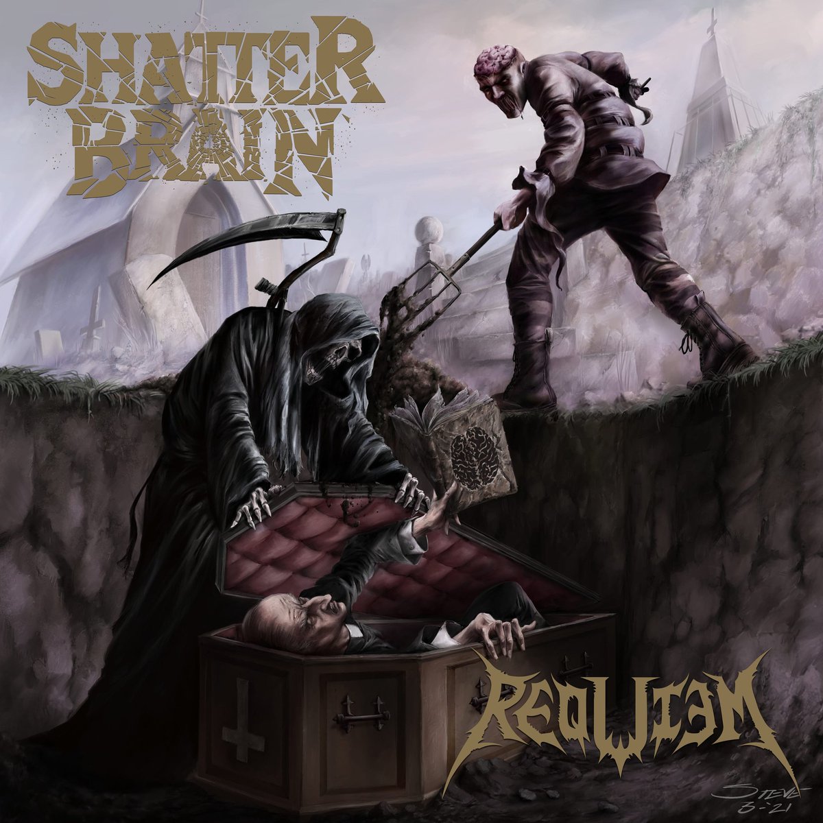 RequiemRiffs's tweet photo. The reception for our split with @ShatterBrainAus has been INSANE so far! You legends have been getting those preorders in left, right and centre, and we can't wait to hear what you think of the tracks on release!
https://t.co/FFAKlXzqUg
#requiem #shatterbrain #disdainrecords https://t.co/btOYSaKApP