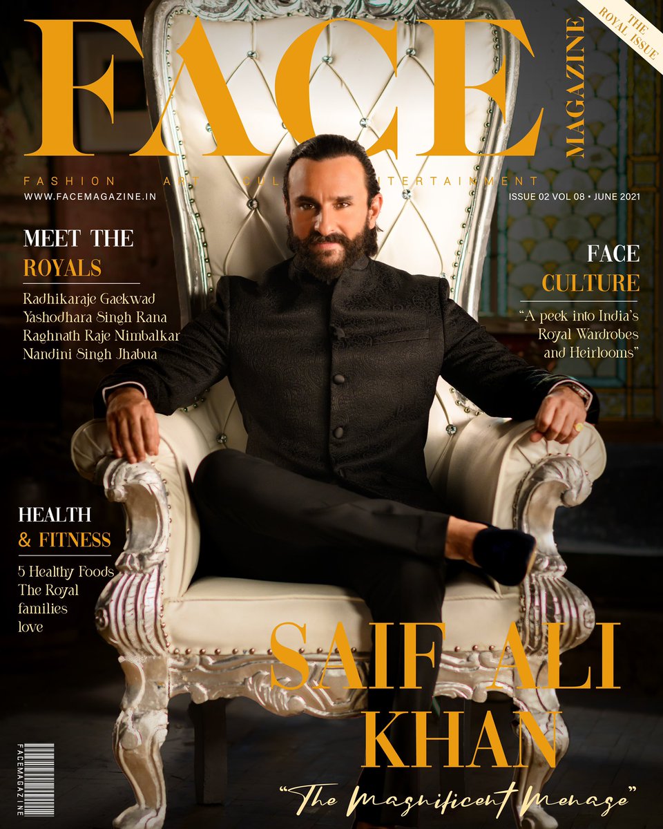 It’s one thing to be born in a Royal Family and another to ‘be’ Royal. As the Editor of Face Magazine, I’m proud to release my June Issue, 2021 with none other than @SaifOnline on my Cover. You can read our International Digital Magazine by clicking here facemagazine.in/june-face-maga…