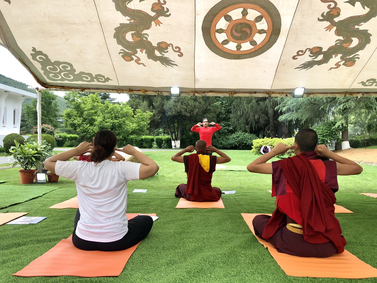 Breath is the king of the mind!

Embassy of India conducted a pranayama session for the monks of the Central Monastic Body ahead of the #InternationalDayofYoga

#YogaForWellness #IDY2021 
#BeWithYogaBeAtHome 
#YogaForAll 
<a href="/PMBhutan/">PM Bhutan</a> <a href="/FMBhutan/">Foreign Minister of Bhutan</a>
