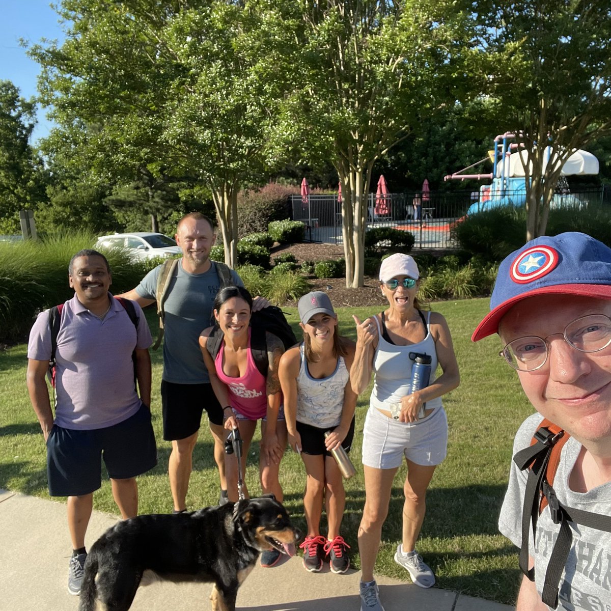 RuckMooresville's tweet photo. Grant, Chanelle &amp; Axel joined us at the @RuckWaterlynn Ruck Club for a 5K!
===
Mooresville Ruck Club is a @GORUCK #RuckClub in #MooresvilleNC. Follow @RuckMooresville or join us for a #ruck! Link in bio has #rucking schedule. 
===
#GORUCK #RuckMooresville #GORUCKClub #RaceCityUSA https://t.co/ngWLLW9ce5