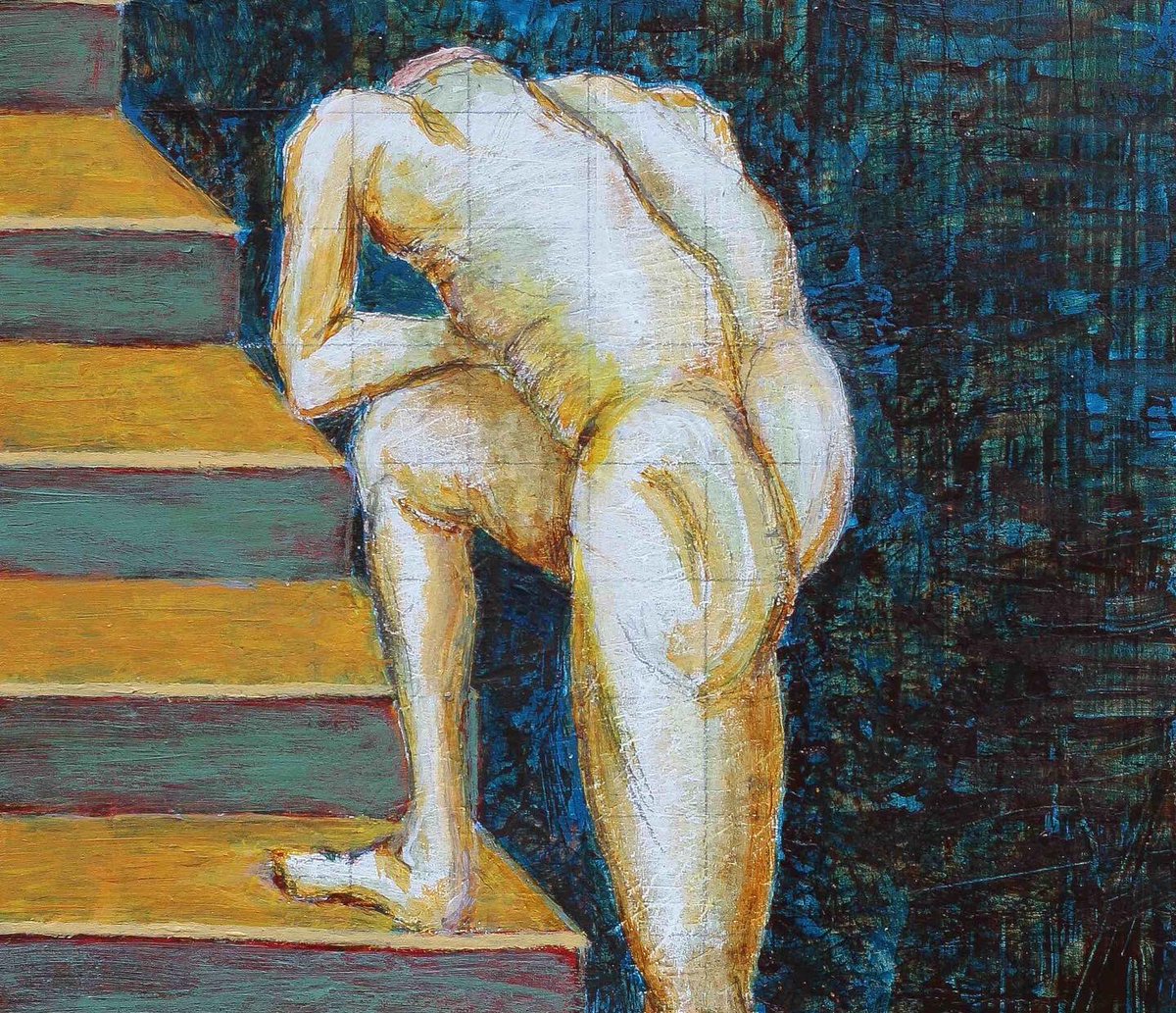 dcbriggoart's tweet photo. Details of two studies on used cutting boards that I found last the winter. Learning about the human form. Much gratitude towards my mentor Stephen Gaffney #figure #art #painting #cuttingboards #roughsurface #somethingnew https://t.co/y9QkR3KRj1