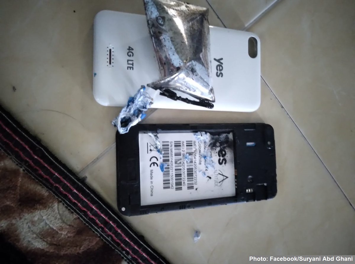 NewsBFM's tweet photo. 1. YTL Communications has pledged to investigate an incident in which a YES smartphone provided under the Jaringan Prihatin programme, reportedly caught fire. 

Malaysiakini previously reported that the phone combusted while a 9-year-old boy was using it for an online class. https://t.co/pB9jYpLtXI