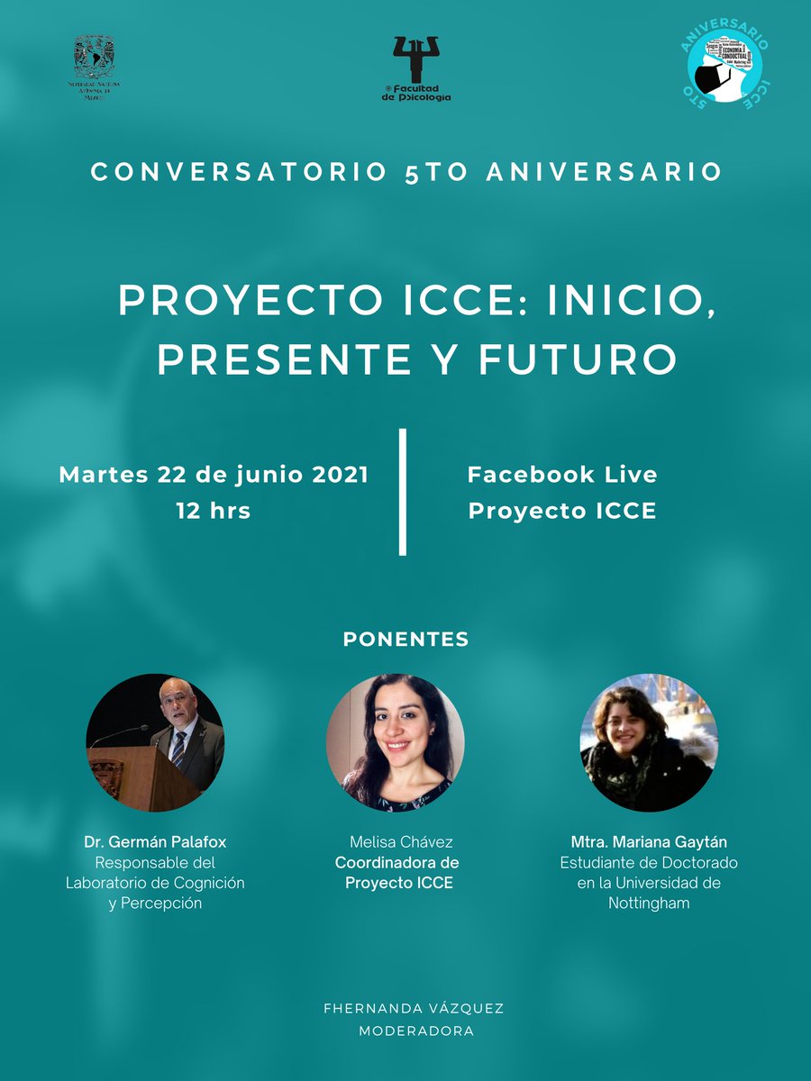 ProyectoICCE's tweet photo. ¡Este mes festejamos el 5to Aniversario de Proyecto ICCE!🥳

Celebra con nosotros  asistiendo al Conversatorio “Proyecto ICCE: inicios, presente y futuro”. 

🗓️Martes 22 de junio 2021
⏰12hrs 

¡No te lo pierdas! https://t.co/0VwnUEEx0p
