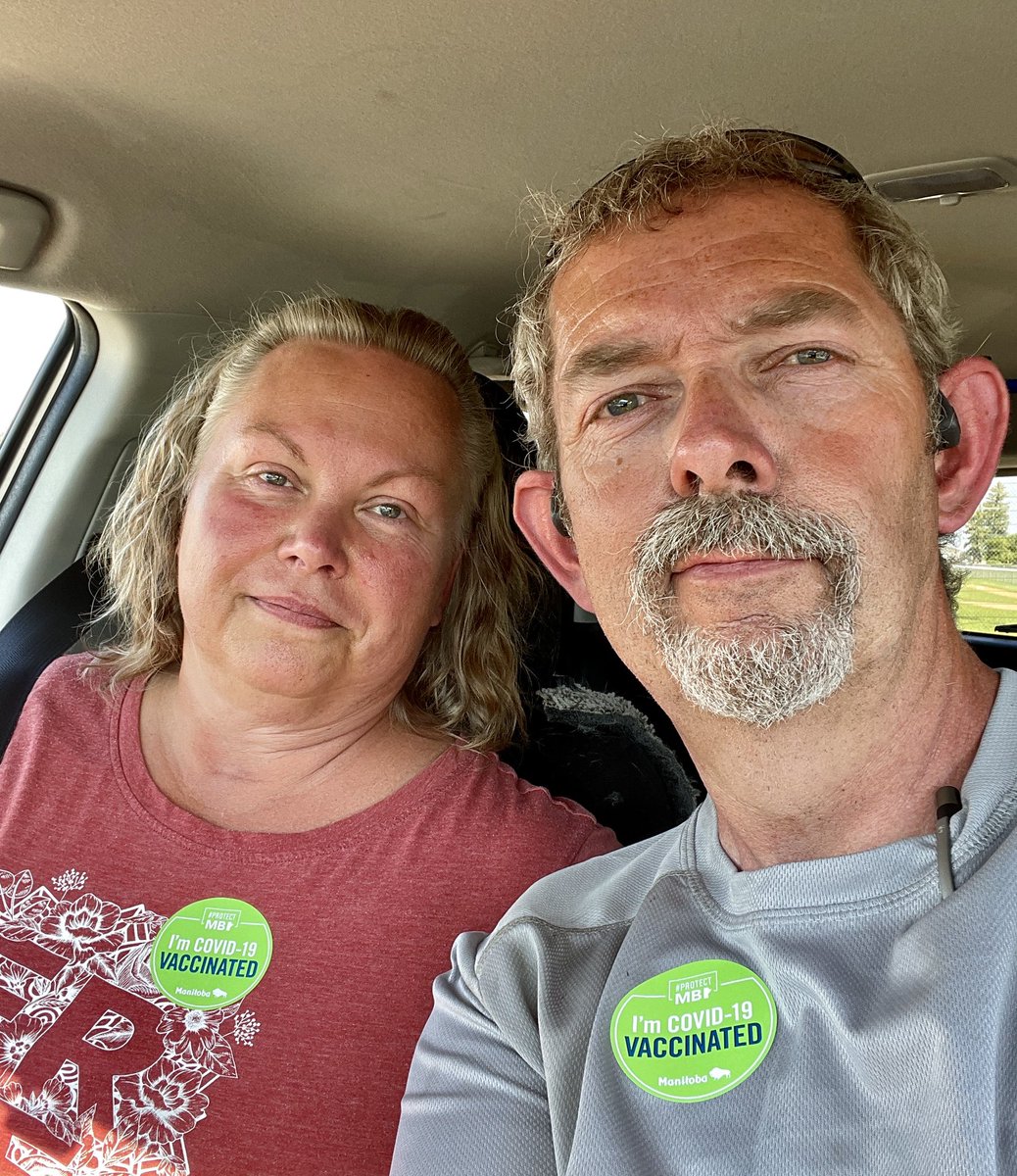 HeinrichsPhoto's tweet photo. Earlier today we stood in line for over 4 hours to get our second vaccination at the pop-up walk-in in Morden in 34C temps. Onto some proper storm chasing!
#stormchasing #roadtrip #gottheshot #doublevaxed #stopthespread #doingmypart #labrat #humantesting #6Gready #yourwelcome https://t.co/il3qSSSNOR