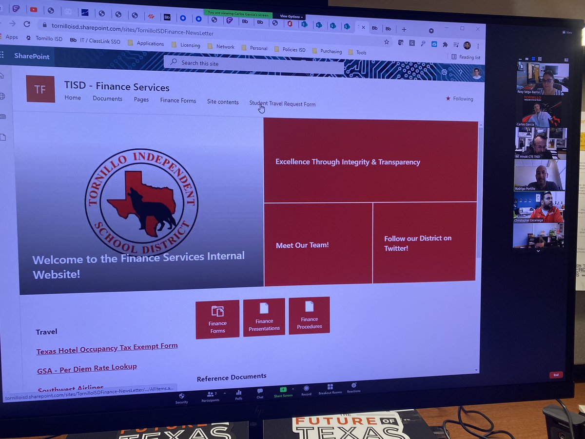 Thank you <a href="/TISD_Technology/">TISD Technology</a> for taking our internal department document management system vision and make it come full circle!  We are ready 21-22 SY 🐾🙌🏻🐾!  #TISDProud