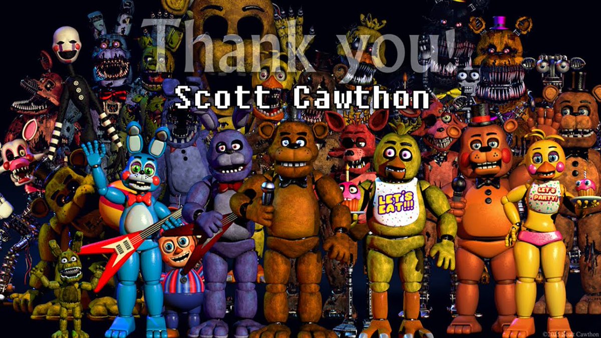 TheJadCruz's tweet photo. The world of gaming will never be the same. Thank you Scott Cawthon. For everything, you've done for us. I wouldn't be here without the things you made, the worlds you helped us to escape to, the spark that would give life to my creative side. ♥️ #ThankYouScott https://t.co/CjAt1XGJVB