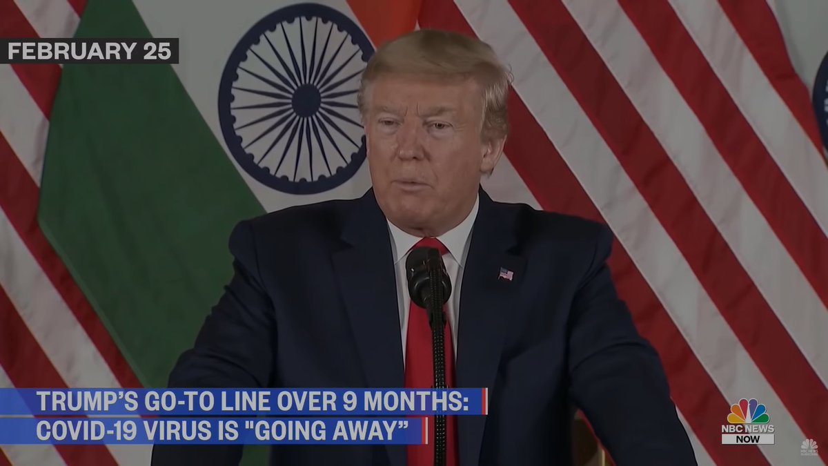 @JasonMillerinDC Feb 7 (in private): 'I wanted to always play it down..You just breathe the air & that’s how it’s passed. And so that’s a very tricky one. That’s a very delicate one. It’s also more deadly than even your strenuous flu.” Feb 25 (in public): It's 'going away' youtube.com/watch?v=HJkVOs…