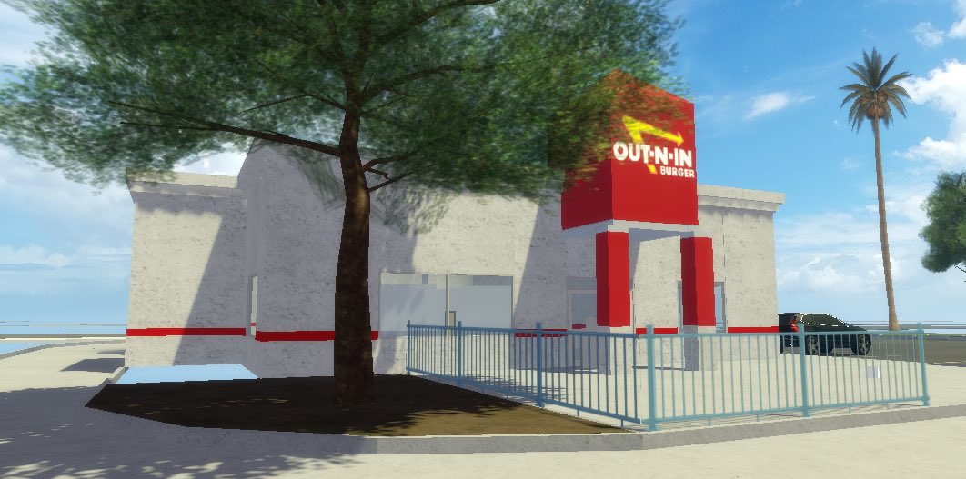 PlaySantaMarina's tweet photo. Out - N - In burger is completed by @_mastertiago and  @elusitivity !
#roblox
#RobloxDev
 @robloxdevrel https://t.co/VNH2iziIHl