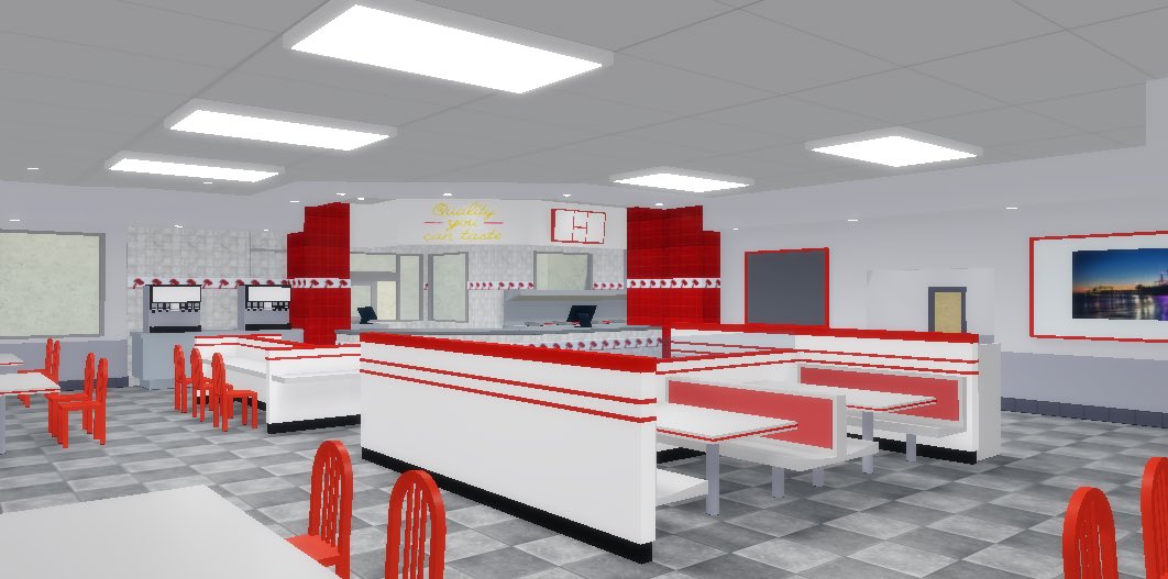 PlaySantaMarina's tweet photo. Out - N - In burger is completed by @_mastertiago and  @elusitivity !
#roblox
#RobloxDev
 @robloxdevrel https://t.co/VNH2iziIHl