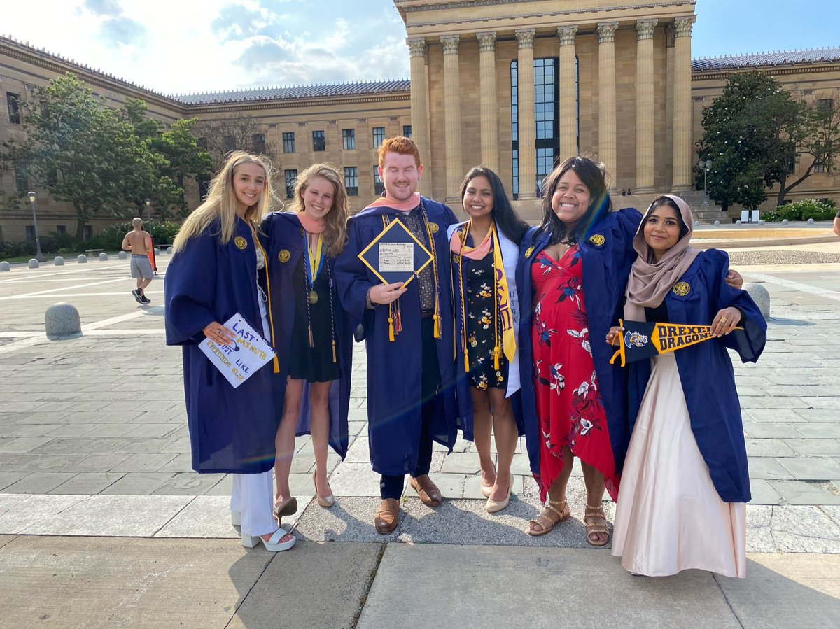 Thank you <a href="/drexelpubhealth/">Dornsife School of Public Health at Drexel Univ.</a> for an amazing four years and such a special graduation day! I learned so much through amazing opportunities I will always cherish. Could not have done it without these people (and so many more) 💙💛