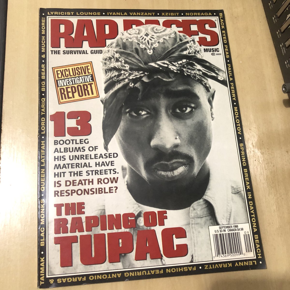 asamiyaglauco's tweet photo. 🎼🎵🎶🎙️🎤🔈
Cover of Rap Pages Magazine, 1998.
THE RAPING OF TUPAC
#2PAC #TUPAC #TUPACSHAKUR #tupacamaru #tupacamarushakur
#rap #rapper #gangsta #gangstarap #westcoast #westcoastrap
#deathrowrecords
#californialove #alleyezonme
#RapPages #RapPagesMagazine
#RapMagazine https://t.co/DfNIexG3Dv