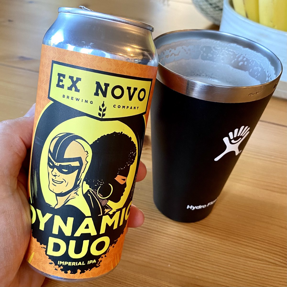 Always a solid offering. @ExNovoBrew’s “Dynamic Duo” IIPA. Mosaic & Idaho 7 hops. #CraftBeer #OregonBeer #NewMexicoBeer