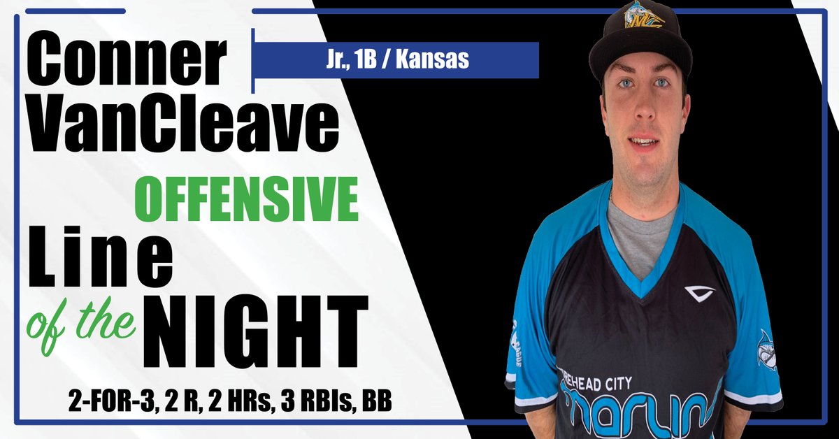 CPLBaseball's tweet photo. Tonight's Lines of the Night go to Conner VanCleave of the @mhcmarlins and Matt Kavanaugh of the @WilsonTobs.

For full box scores visit https://t.co/kmkXkp94hM. https://t.co/0jQcB2TwQD