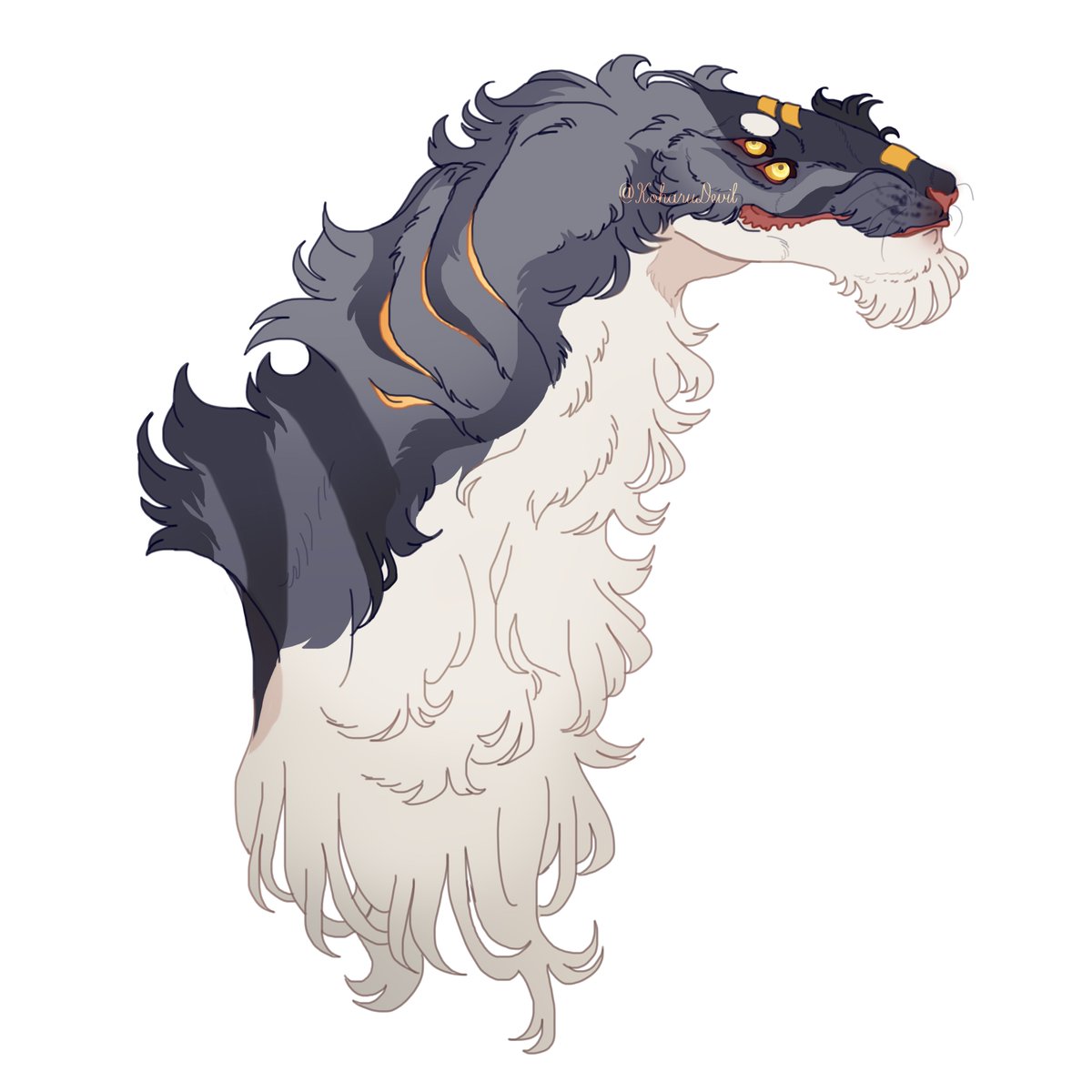 I made an headshot of my Jotunhel (Creatures of Sonaria), i love him so much
i also made him extra floof and forgot the orange stripe in his mouth

#CreaturesOfSonaria