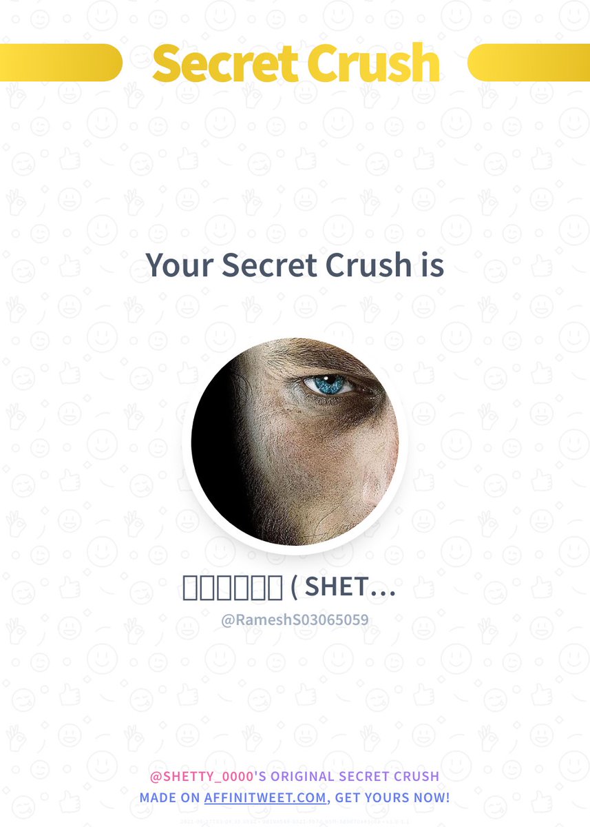 ✨ Secret Crush

RameshS03065059 secretly loves you! 😳
Who loves you in secret?

➡️ affinitweet.com/secret-crush