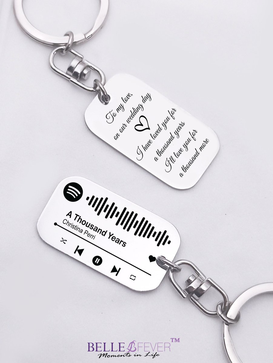 Cheezy30987336's tweet image. Let a song do the talking for you. :) Just like the lyrics to a song, your loved one can have their own soundtrack on a #Keyring from @bellefever. #AThousandYears as #WeddingFirstDance by @christinaperri 

Check it out and get yours now → bit.ly/MusicTagBelleF… :)