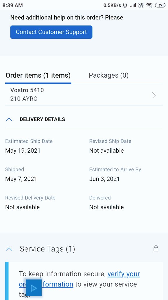 drbhumikad's tweet photo. @DellCares @MichaelDell @AlokOhrie This shows the order status on my track order on dell. And no laptop yet What say @Dell , the laptop is still travelling !!! Shouldn't the site show updated info..... @DellTech and two months for a laptop delivery..... https://t.co/jqhCN8iUqV