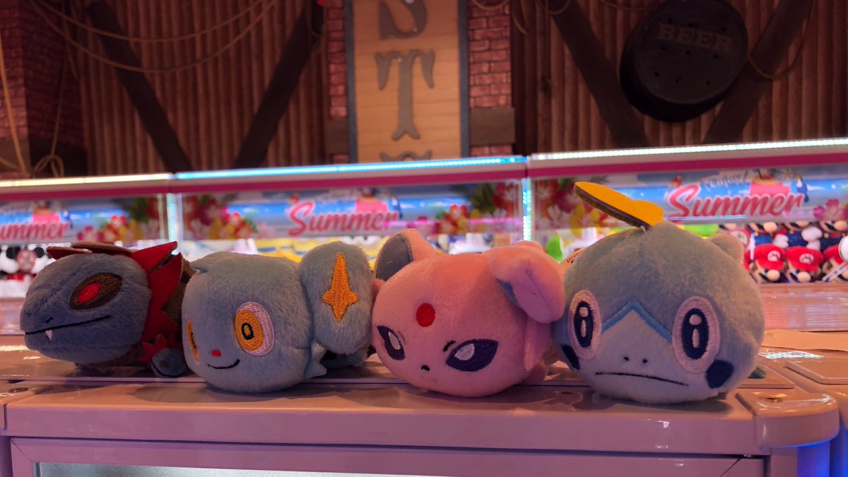ソユーウェスタンシティ ユニバ駅前のとこ 景品情報 ポケットモンスター てにのるころりんフレンズ ぬいぐるみ エーフィ コリンク サザンドラ メッソン 入荷致しました ユニバ前のゲーセン ソユーウェスタンシティ ポケットモンスター