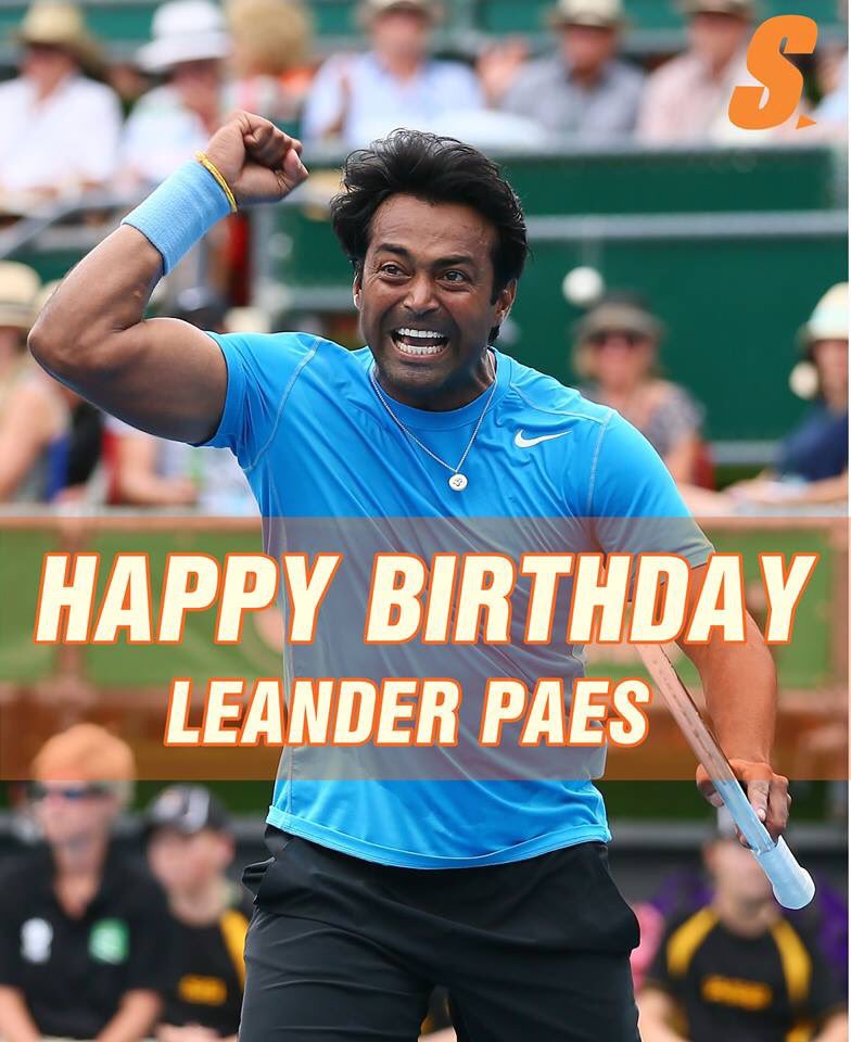 Happy 48th Birthday to Indian Professional Tennis Player,
Mr Leander Adrian Paes Ji.         