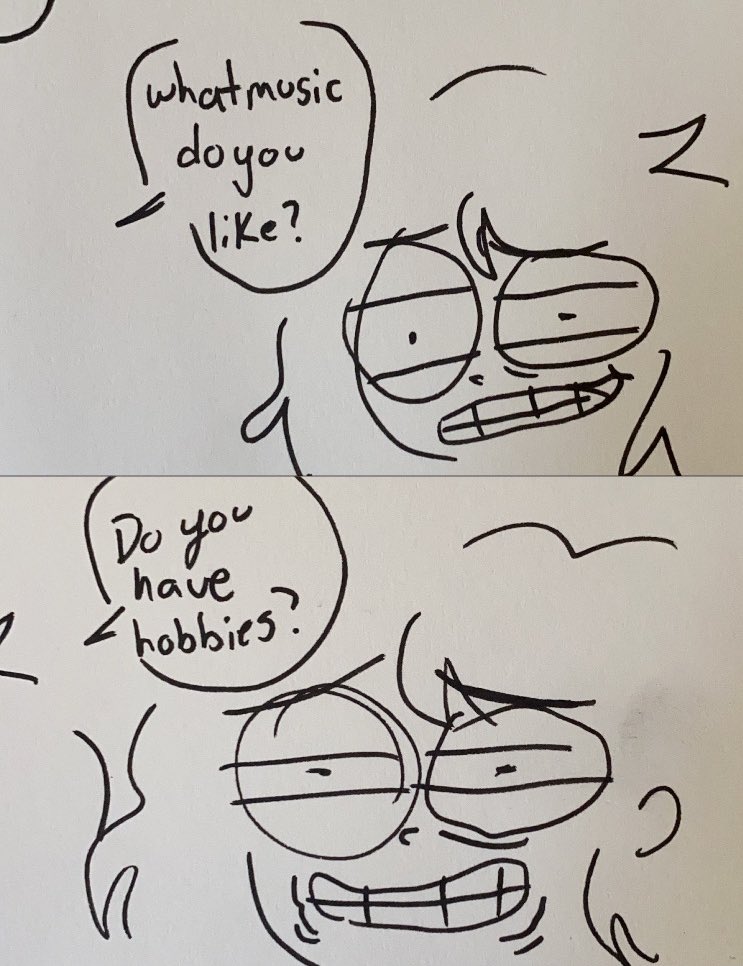 At the point where I can't just tweet and say things. I feel embarrassed. Here is a part of a comic I made today