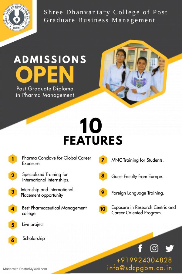 sdcpgbm's tweet photo. Small steps in the right direction are better than big steps in the wrong direction.🙂
Choose wisely, grow nicely. Grab your Opportunity. Admissions are open, feel free to contact us -9924304828
#admissionstart #opportunity #PGDM #Training #Pharmamanagement #college #conclave https://t.co/od0gnPS9sF
