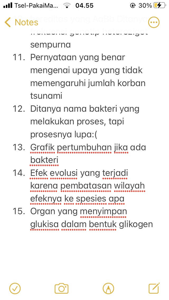 tasya7191's tweet photo. 🩺SOAL ASLI UTBK BIOLOGI
GELOMBANG 1 HARI PERTAMA SESI PERTAMA ( 12 APRIL)

ini soal pure aku inget2 dan Halal soalnya aku tipe2 orang yang kalau udah ujian suka dibahas soalnyaa , dari jaman sekolah kaya gitu.
Aku UTBK sesi pertama hari pertama ya genks jadi ini soal pure inget! https://t.co/LbCZDulhD4