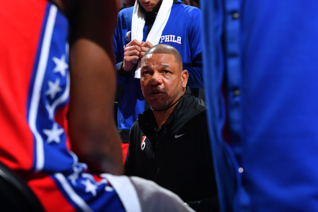 ESPNInsights's tweet photo. The 76ers are the only team to blow an 18-point lead in back-to-back playoff games in the last 25 seasons. They had a win probability of 95.5% at one point in Game 4, and it reached 99.7% late in the 3rd quarter of Game 5. https://t.co/3zg1q5qnlH