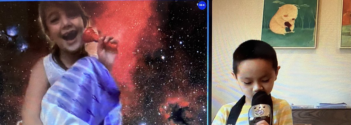 001Kindergarten's tweet photo. Can’t think of a better way than to close out virtual playdates with a virtual concert! @BurleySchool https://t.co/2Cd3QURERz