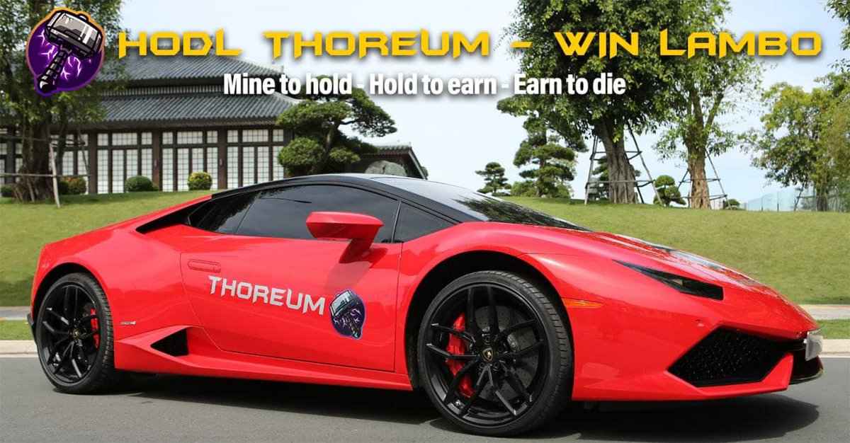 ⚡️THOREUM GIVEAWAY⚡️

$1000-$800-$500 lucky prizes to celebrate Lambo Holder Contest &amp; Presale of 12,000BNB so far

1⃣Retweet, tag 3 friends
2⃣Post photo proof of1⃣ in t.me/ThoreumLamboCo…, specify your Twitter username

🚀Presale 3 (&lt;16% listing price) thoreum.finance/presale