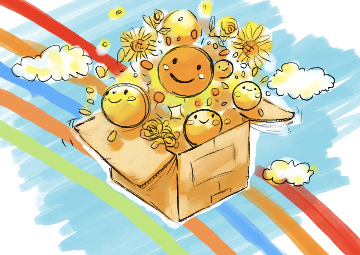 光原ゆき Npo法人キープ ママ スマイリング على تويتر なんて可愛いイラスト お空にたくさんの太陽 さんの笑顔とお花 素敵すぎるイラストと応援 本当にありがとうございます