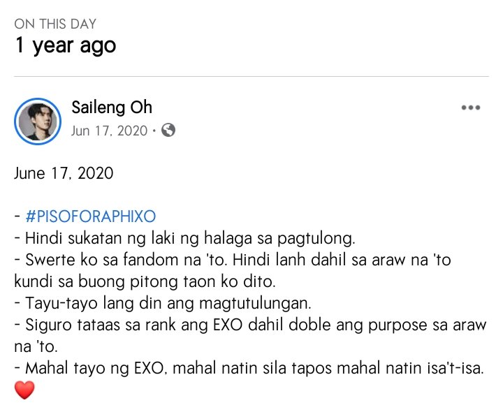 feelsharagooo's tweet photo. A year ago, #PISOFORAPHIXO happened! Dahil dito nakabili ako ng first ever eribong ko. Salamat po! 💛 https://t.co/VrncmfHXQz