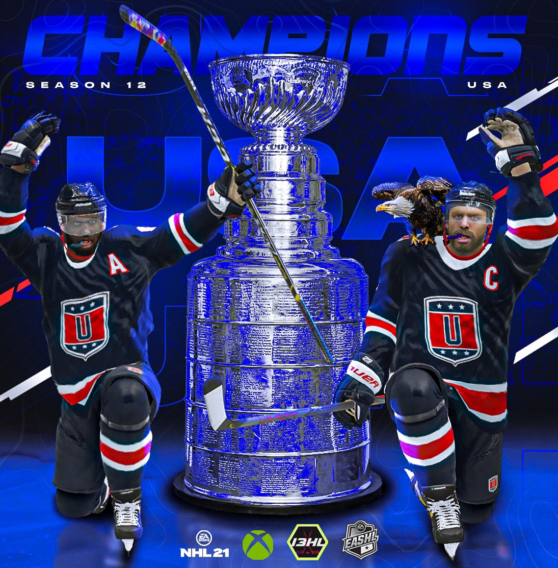 Congratulations to USA on their come from behind Lemieux Cup championship win! 

Owner: <a href="/TheFocusTF/">Focus</a>
GM: <a href="/slippery_slim/">Slippery slim</a>
AGM: @JJFlNESSE 

Roster Players:
<a href="/Vaynxx/">Vayn 2Turnt</a>
@BigTonyy16
<a href="/VxReject/">Reject</a> 
<a href="/ShockzNHL/">Mike Malo</a> 
<a href="/JoshWhooo/">.</a> 
@DDW4__ 
<a href="/i76i_i/">I Parksy X I76I</a> 
Eeazy B
Dekeslexic 
Bureee 
&amp; all TC’s

#EASHL #NHL21