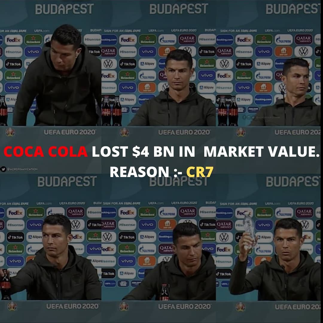 SaturnSolution1's tweet photo. First it was Elon Musk and now it's Cristiano Ronaldo.
Influencing global markets with nothing more than a gesture or a tweet.
Global dominance at its very best.
#ronaldococacola #influencers #CristianoRonaldo #CocaCola https://t.co/GOyPdRfqR6