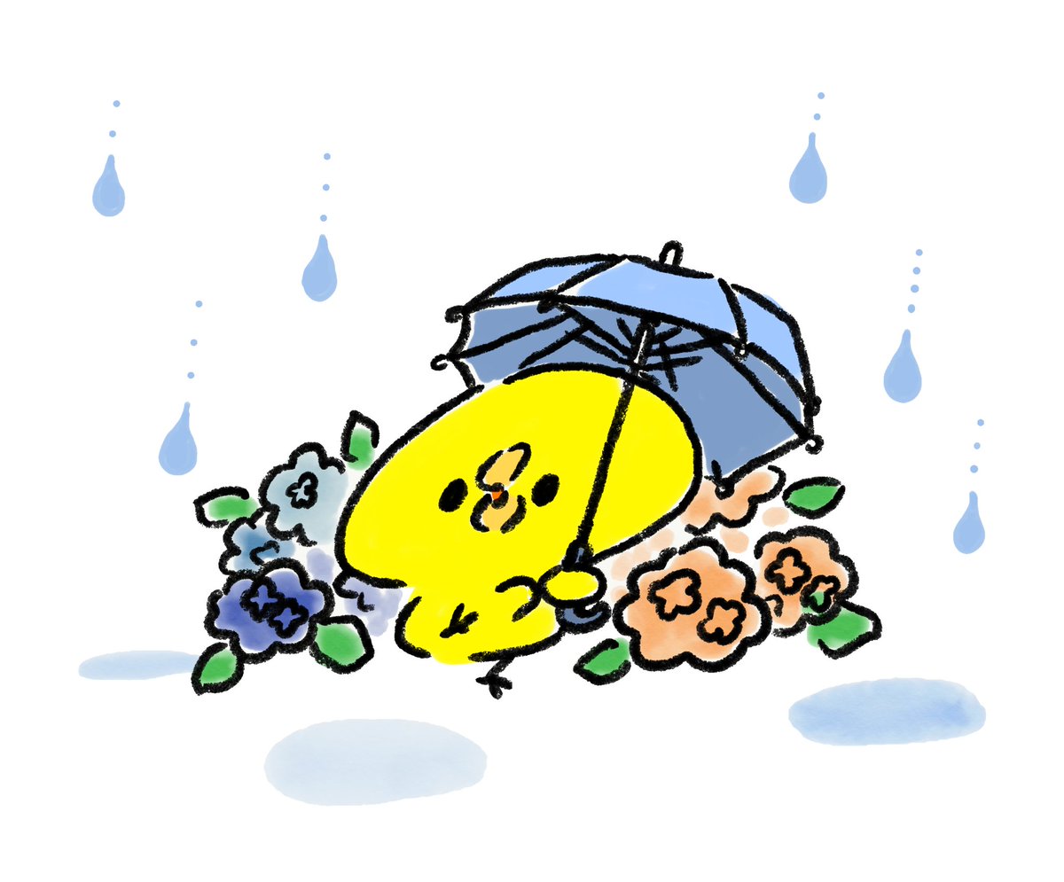 ぴよたそ 梅雨のイラスト素材ちょいちょいあります T Co Cbuw2unffs