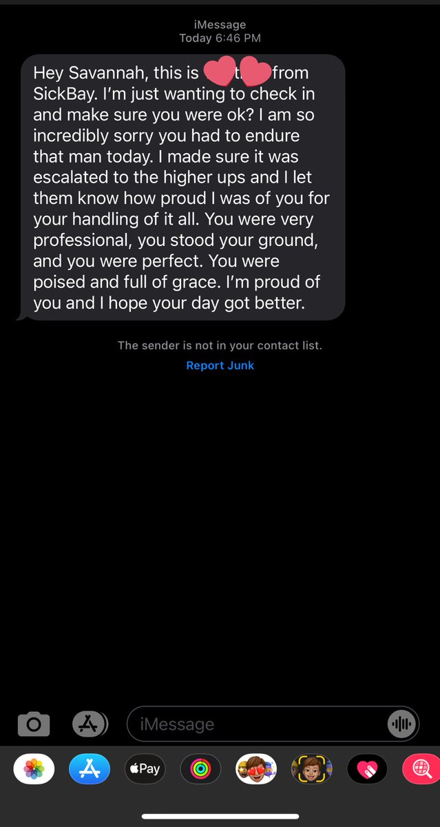 savanahdestiny's tweet photo. I’ve been so down about everything lately. For this message, and this woman I barely know, I am so thankful for today. Thank you. https://t.co/XsmRknbDn1