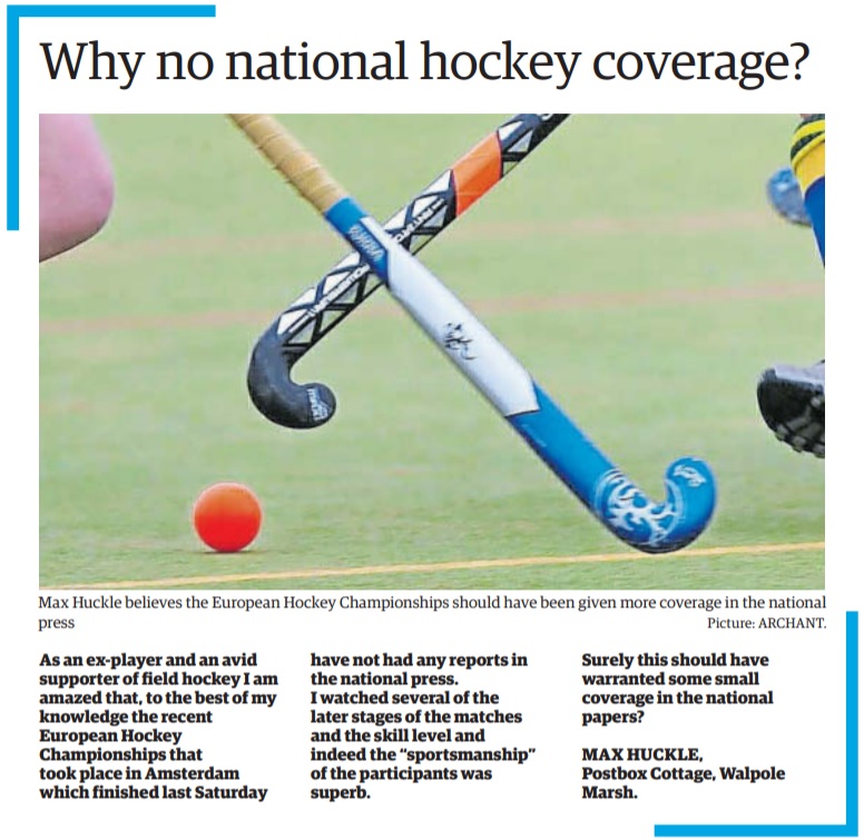 A regional (Eastern Daily Press) letter on national media coverage.