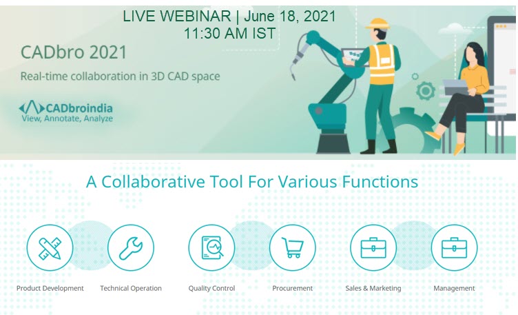 dailycadcam's tweet photo. Join #Webinar Design Review and Team Collaboration made easy with CADbro 2021 #3DCADviewer #Collaboration 

Register now - https://t.co/0RYuAUbxg9 

#CADviewer #DesignReview #CADbro #Conversion #Analyze @ZWSOFT @AnubhabHazra https://t.co/Pa1JcoQxAd