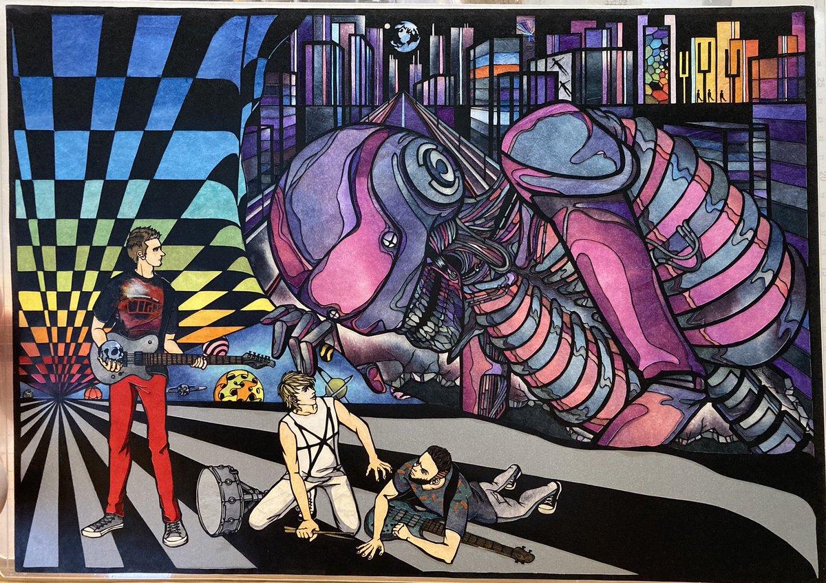 GlassyApple's tweet photo. 浮世絵「相馬の古内裏」をオマージュ、そしてMUSEとMurphTheRobotへの愛を込めてかなりカオスな切り絵制作しました
題して
“Two different dimensional worlds”
*hommage to 相馬の古内裏(Souma no hurudairi)→ https://t.co/T2lmqTYO56
#muse
#murphtherobot
#cutoutart #切り絵 https://t.co/gtVoALA8dv