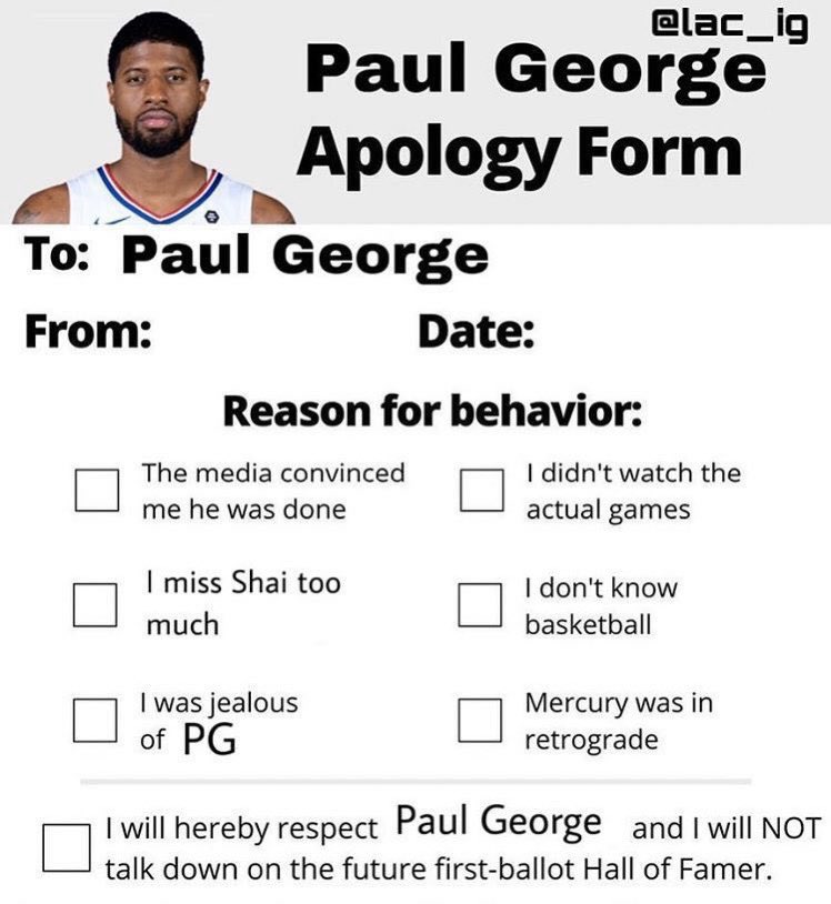 Please, make sure you fill out the form appropriately. Let me know if you have any questions. Thank you. #ClipperNation #NBAonTNT