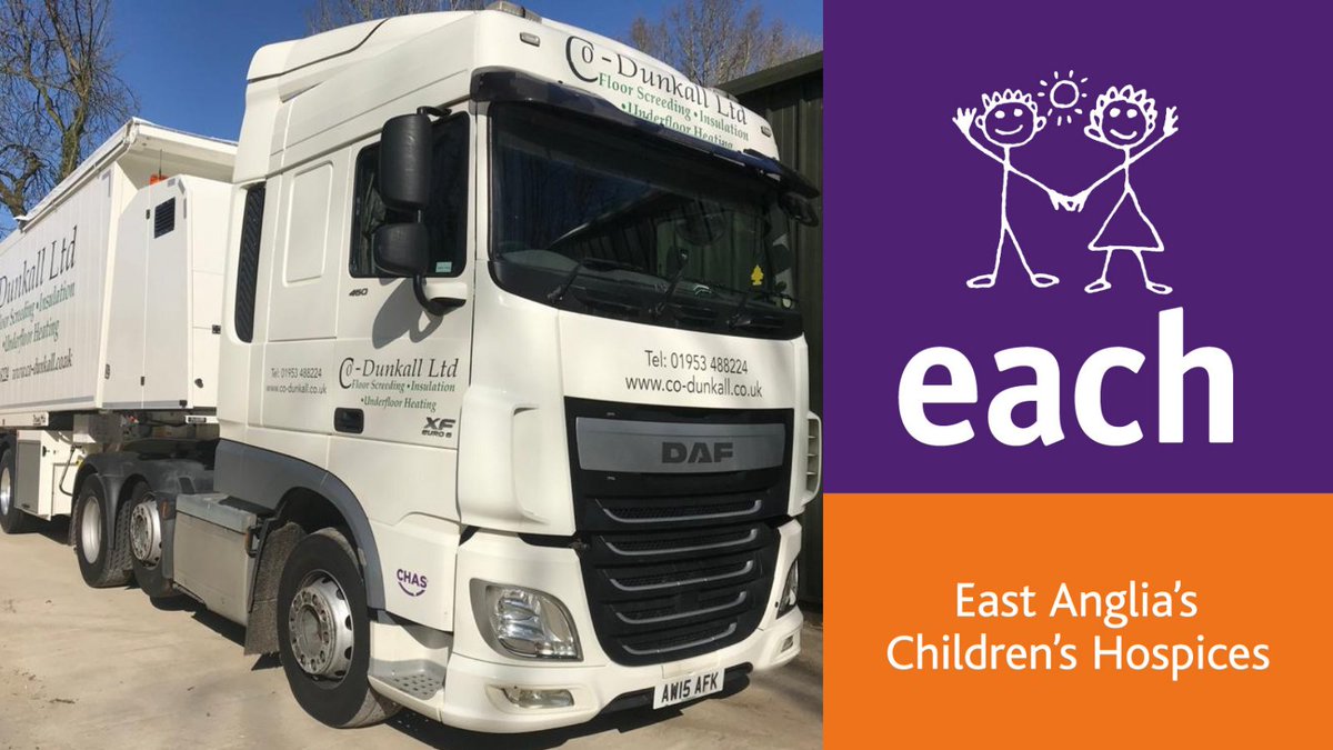 Co_Dunkall's tweet photo. We are donating £5.00 per cubic meter poured via our new Transmix lorry to East Anglia's Children's Hospices (EACH), throughout the months of June, July and August! Help boost our target of £1000, visit our Just Giving page https://t.co/eI7KxP4Qh9 https://t.co/ED7fuCRqLP