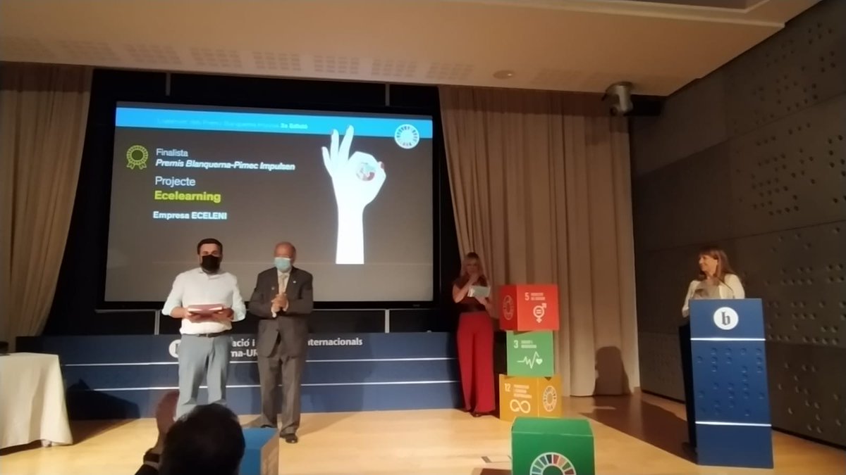 Guardó com a finalista  premi @Blanquerna @fundacio_pimec  IMPULSEN a ECELENI de la Garriga pel projecte ECELEARNING. 
@eceleni #RSE #ODS #Agenda2030
