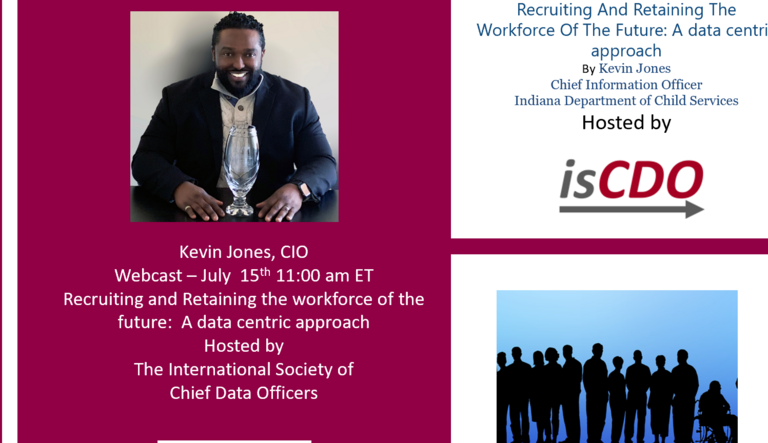 ServaesMichael's tweet photo. Kevin Jones, CIO of Indiana Dept of Child Services to talk on how he adopted a data centric approach to improve employee recruitment and retention. #isCDO #dataleaders https://t.co/9UnDn8Nukp