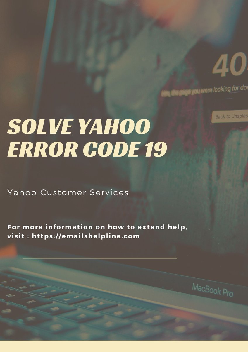 EmailsHelpline's tweet image. Yahoo Error Code 19 mainly occurs due to some technical failure or some security issues together with your Yahoo account. The user is unable to access his account because it is temporarily blocked.

#AOLDesktopGold #YahooErrorCode19 #YahooTemporaryErrorCode19 #YahooMailNotWorking